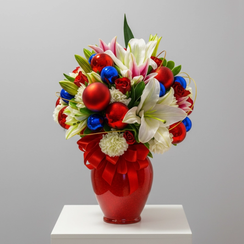 Colorful Christmas Celebration Flower Bouquet